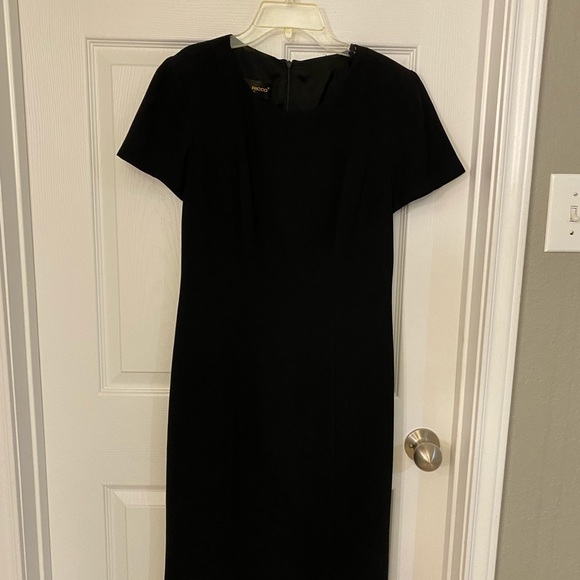 Ladies midi black dress size 8 - Picture 1 of 9